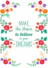 Inspirational Quote - Four Floral Quotes
