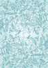 Back Cover - Floral Ornaments - Aqua