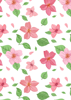 Back Cover - Hand Drawn Pink Flowers With Leaves