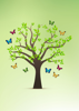 Back Cover - Tree With Green Leaves